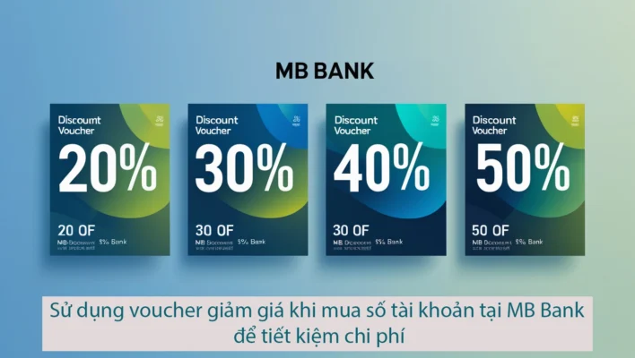 Sử dụng voucher giảm giá khi mua số tài khoản tại MB Bank để tiết kiệm chi phí