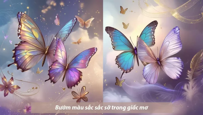 Bướm màu sắc sặc sở trong giấc mơ đề có ý nghĩa khác nhau.