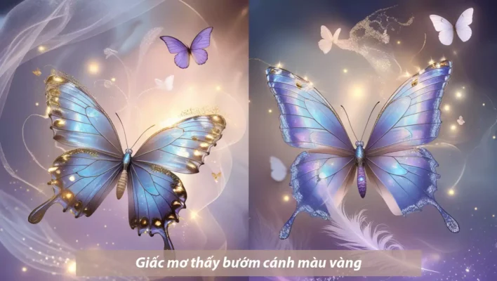 Giấc mơ thấy bướm cánh màu vàng.