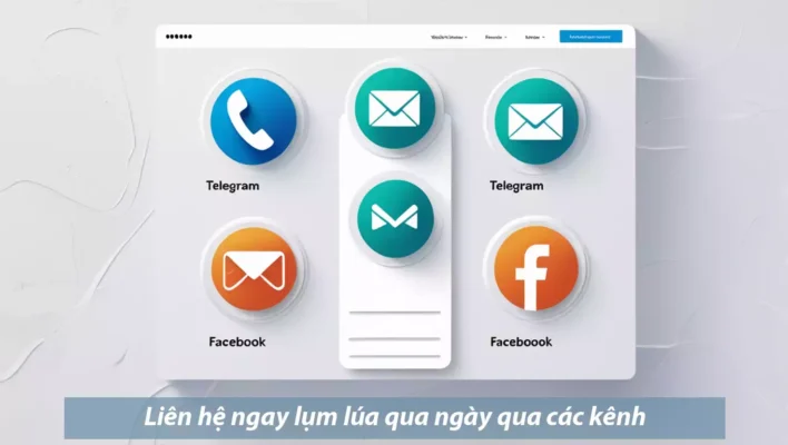 Liên hệ ngay Lụm Lúa Qua Ngày qua các kênh Facebook, Telegram và Email.