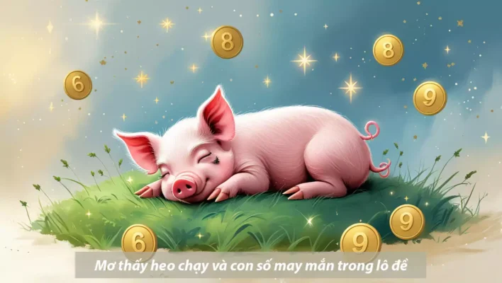 Mơ thấy heo chạy và con số may mắn trong lô đề.