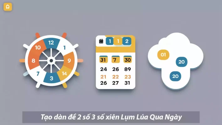 Tạo dàn đề 2 số, 3 số, xiên, Lụm Lúa Qua Ngày